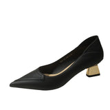 French Low-Heeled Single-Shoe Women 2025 Spring And Autumn New Nude Thick And Light Temperament Professional High