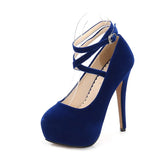 2022 Striptease High Heel Shoes on Platform Casual Blue Black Red Women Stilettos Dance Evening Party Pumps Large