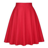 Women Midi Pleated Skirts Vintage 50s 60s Flower Printed Summer Ball Gown High Waist Audrey Hepburn Retro Swing Skater