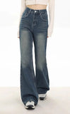 Slim Flared Jeans For Women Streetwear Y2K Style High-waisted Sexy Pants Design Sense High Street Ladies Denim