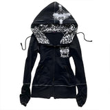Street Trendy Hoodie Men And Women Double-Sided Wearing Leopard Coat Top Cross