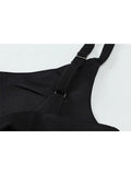 Women Casual Black Strap Vest And Blouse High Waist Short Sleeve Dress 2023 Summer Chic Fashion Korean Two Piece Dress