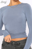 Women Spring Autumn Long Sleeve T-Shirts Tops Solid Slim Fit Pullovers Causal Tees Shirts Female Streetwear Base