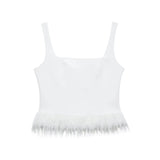 And Winter New Solid Color Feathers Elastic Body
