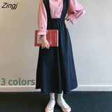 Women Solid Bandage Loose Minimalist Preppy 3 Colors Summer Leisure Ulzzang Mujer Sweet Suspender All-match Chic Ins