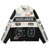 Retro Trend Jackets And Coat Women Y2K New Street Hip-Hop Fashion Baseball Uniform Couple Casual Loose Jacket Top