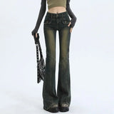 Jeans for Women Aesthetic High Rise Flare Jeans Fashion y2k Pants Streetwear Denim