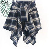 Skirts Women Irregular Korean Style Bandage Leisure Popular Summer College Students Retro Ulzzang Teens Girls Elastic