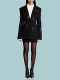 Personality Design Metal Decorative Suit Jacket Woman | Self-Fit Layout Commuting Workplace Fashion