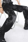 Tie-Dyed High Waist Women Jeans Vintage Korean Fashion Streetwear Wide Leg Jean Female Denim Trouser Straight Baggy