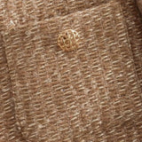 New Women's Coarse-Spinning Pure Color Casual Coat Short Coat