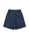 Women High Waist Wide Leg Denim Shorts Casual Female Solid Streetwear Knee-length Stright Jeans Bermuda Shorts 2023 New