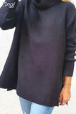 Winter Women Knitted Long Sweater Loose Oversized Turtleneck Batwing Sleeve Tunic Pullover Tops