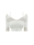Design Sexy Women's Hollow Out Knit Halter Dress Bodycon Solid Mini Vestidos Woman Dresse Temperament Slim-Waist Long