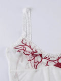 Mesh Perspective Camisole with Floral Print and
