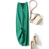 Y2k Office Lady Wide Leg Pants Summer Loose High Waist Streetwear Women Straight Trousers Korean Lace Up Suit Pants