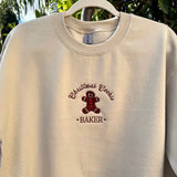Christmas Cookie Embroidered Sweatshirt- Outfit