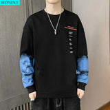 New Men's Casual Pullover Korean Style Handsome Personality Street Fashion Printed Sweatshirt