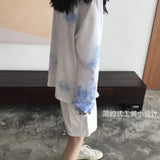 Tie Dye Long Sleeve T-Shirt Casual Loose Top Korean Style Clothes Student Harajuku T-shirt Streetwear Women