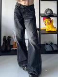 Retro Washed Distressed Boyfriend JeansOutfit