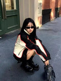 Contrast Motorcycle Jacket- Outfit