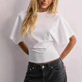 Women's Casual Round Collar Foldless Pocket