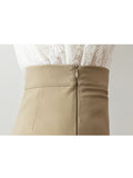 Women Ruched Vintage Skirt Elegant French Casual High Waist Streetwear Office Ladies Trumpet Female Party Court Skirt
