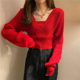Women Knitting Elegant Solid All Match Ladies Casual Korean Style Daily Loose Design Spring Fashion Popular