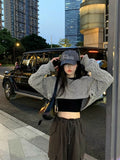 O-neck Short Knitted Sweaters For Women Autumn Fashion Long Sleeve Sexy Streetwear Outerwear Female Crop