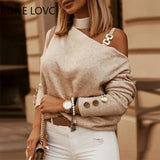 Women Casual Diagonal Collar Rib-knit Batwing Sleeves Loose Women Blouse
