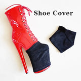 Shoe Cover Pole Dance Shoes Protective Cover High Heels 20cm Waterproof Platform 10cm Suede Material Strong
