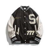 New Spring Retro Letter Embroidered Jackets Coat Men's Y2K Street Hip Hop Trend Baseball Uniform Couple Casual Loose