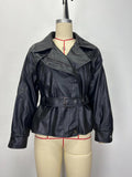 2025 Explosion Long-Sleeved Collar With Short Locomotive Jacket Leather Coat