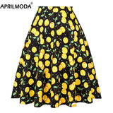 Dot 50s Vintage Woman Tunic Skirt High Waist Pleated Midi Retro Clothing Summer Audrey Hepburn Chic Swing Beach