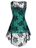 Set Heathered Flare Cami Top And Pointed Hem Lace Vest Women Twinset Top Tank Top Camis 2022 Spring Summer