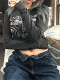 Eye Graphic Long Sleeve Crop