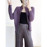 Folds 2025 Summer New Coat Pop Loose Thin Folded Shirt Cardigan