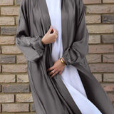 Casual Swing Plus Size Cardigan Robe Drawstring Sleeve
