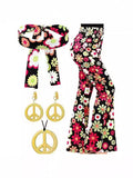 Halloween Print Flares 70S Hippie Retro Print Headband
