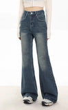 Slim Flared Jeans For Women Streetwear Y2K Style High-waisted Sexy Pants Design Sense High Street Ladies Denim