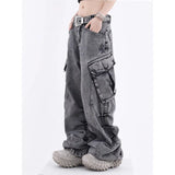 Acid Washed Baggy Cargo JeansOutfit