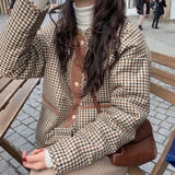 Khaki Plaid Reversible Jacket- Outfit