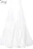 Embroidery White Dress Women Cut Out Halter Backless Dress Woman Off Shoulder Sexy Short Dresses Sleeveless Mini