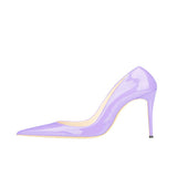 Women Pumps Light Purple Patent Leather Pointed Toe Women Shoes High Heel 12 cm Stiletto Party Shoes Women QP017