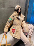 winter new label hooded cotton coat Korean version loose waist all-match bread coat cotton jacket