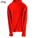 knitted women soft pullover sweater Long sleeve top turtleneck female sweater Chic ladies casual bestmatch jumper