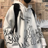 Women Coat Sweatshirts Winter Autumn streetwear Printed Closure Hoodies Pockets 90s Vintage Graphic Y2K Aesthetic
