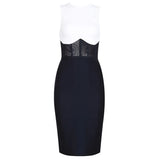 New Tank Bodycon Bandages Dress Women Sexy Sleeveless Patchwork Clothes Club Celebrity Evening Party