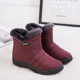 Women Snow Boots Winter Waterproof Keep Warm Shoes for Women's Female Plush Ankle Boots Ladies Size 43 Platform Short