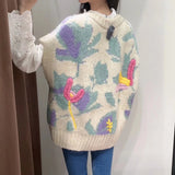 Embroidered Lavender Garden Sweater VestOutfit